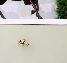 Handmade Solid Golden Brass Knot Cabinet Knob