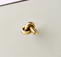 Handmade Solid Golden Brass Knot Cabinet Knob