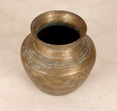 Vintage Brown Finish Holy Water Pot Made of High-Quality Brass