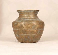 Vintage Brown Finish Holy Water Pot Made of High-Quality Brass