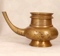 Handcrafted Holy Water Pot with Spout Made of Premium Brass