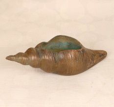 Indian Handcrafted Brass Shell in Vintage Finish for Decor
