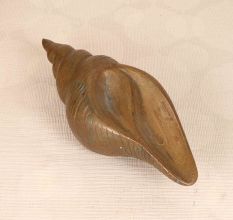 Indian Handcrafted Brass Shell in Vintage Finish for Decor