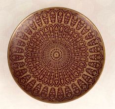 Beautiful Red Enamel Finish Brass Fruit Bowl for Decoration