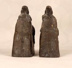 Handmade Vintage Finish Brass Frog Bookends in Set of 2