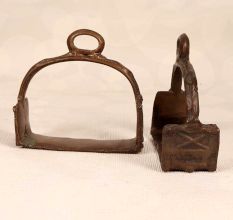 Handcrafted High-Quality Brass Horse Stirrups for Decoration in Pair