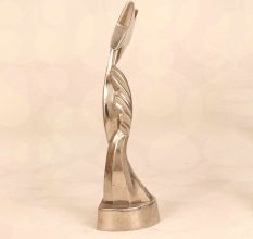 Handcrafted Silver Nickel Plated Brass Trophy for Decoration