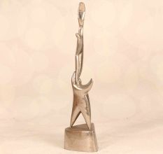 Handmade Premium Brass Nickel Plated Trophy for Decoration