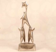 Handmade Premium Brass Nickel Plated Trophy for Decoration