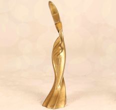 Handmade Golden Colour Finish Brass Trophy in Folk Art