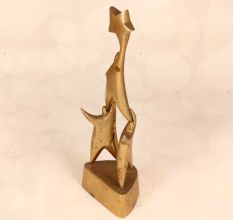 Golden Colour Handcrafted Trophy Made of Premium Brass