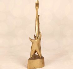 Golden Colour Handcrafted Trophy Made of Premium Brass