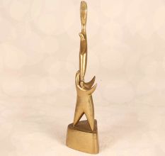 Golden Colour Handcrafted Trophy Made of Premium Brass