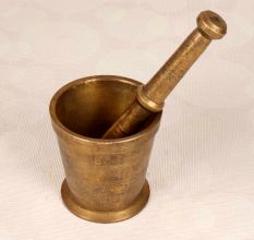 Indian Finest Brass Used Pestle and Mortar for Vintage Collection