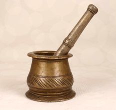 Brass Used Pestle and Mortar for Vintage Collection