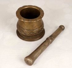 Brass Used Pestle and Mortar for Vintage Collection