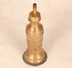 Traditional Gujarati Brass Oil Lamp in Vintage Brown Finish
