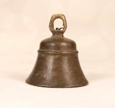 Vintage Handcrafted Temple Bell with Loop Made of Brass