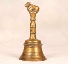 Indian Traditional Himalayan Art Temple Bell Made of Brass