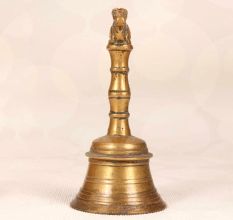 Indian Traditional Himalayan Art Temple Bell Made of Brass