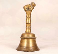 Indian Traditional Himalayan Art Temple Bell Made of Brass