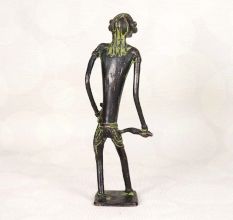 High-Quality Brass Tribal Man Figure Statue for Decoration
