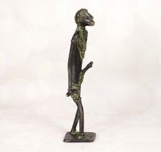 High-Quality Brass Tribal Man Figure Statue for Decoration