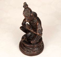 Handmade Finest Brass Lord Hanuman Statue in Sitting Position