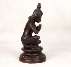 Handmade Finest Brass Lord Hanuman Statue in Sitting Position