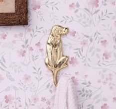 Brass Polish Dog Tail Wall Hook