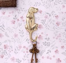 Brass Polish Dog Tail Wall Hook