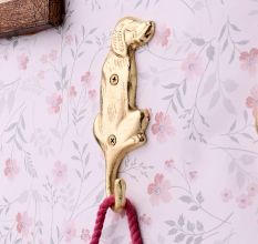 Brass Polish Dog Tail Wall Hook