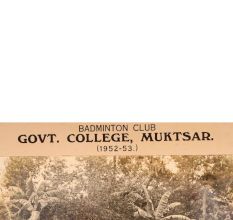 Vintage Paper Photograph of Badminton Club Govt. College Muktsar