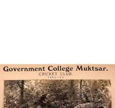 Cricket Club Government College Muktsar Vintage Paper Photograph