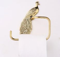 Handmade High Quality Brass Peacock Hanger for Bathroom in Set of 3