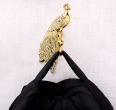 Brass Golden Peacock design Wall Hook for Hanging Clothes