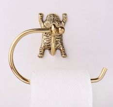 Handmade Premium Brass Tiger Hanger for Bathroom in Set of 3