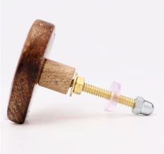 Brown Wooden Heart Drawer Knob