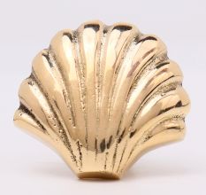 Solid Golden Shell Brass Drawer Knob