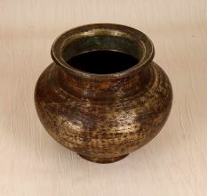 Engraved Traditional Brass Holy Water Pot for Flower Decoration