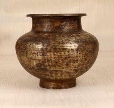 Engraved Traditional Brass Holy Water Pot for Flower Decoration