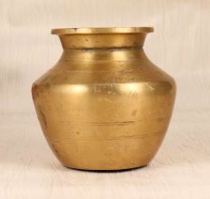 Plain Brown Finish Handmade Holy Water Pot Made of Finest Brass