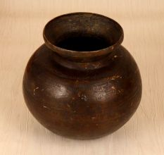 Dark Finish Engraved Holy Water Pot Made of Finest Brass