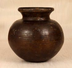 Dark Finish Engraved Holy Water Pot Made of Finest Brass