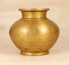 South Indian Plain Finish Holy Water Pot Made of High-Quality Brass