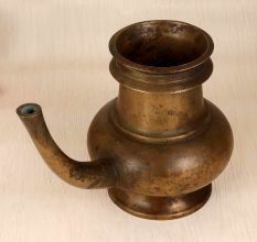 South Indian Holy Brass Water Pot for Hindu Rituals and Decor