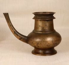 South Indian Holy Brass Water Pot for Hindu Rituals and Decor