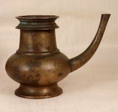 South Indian Holy Brass Water Pot for Hindu Rituals and Decor
