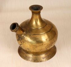 Vintage High-Quality Brass Hookah Base in Himalayan Art