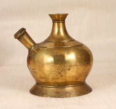 Vintage High-Quality Brass Hookah Base in Himalayan Art